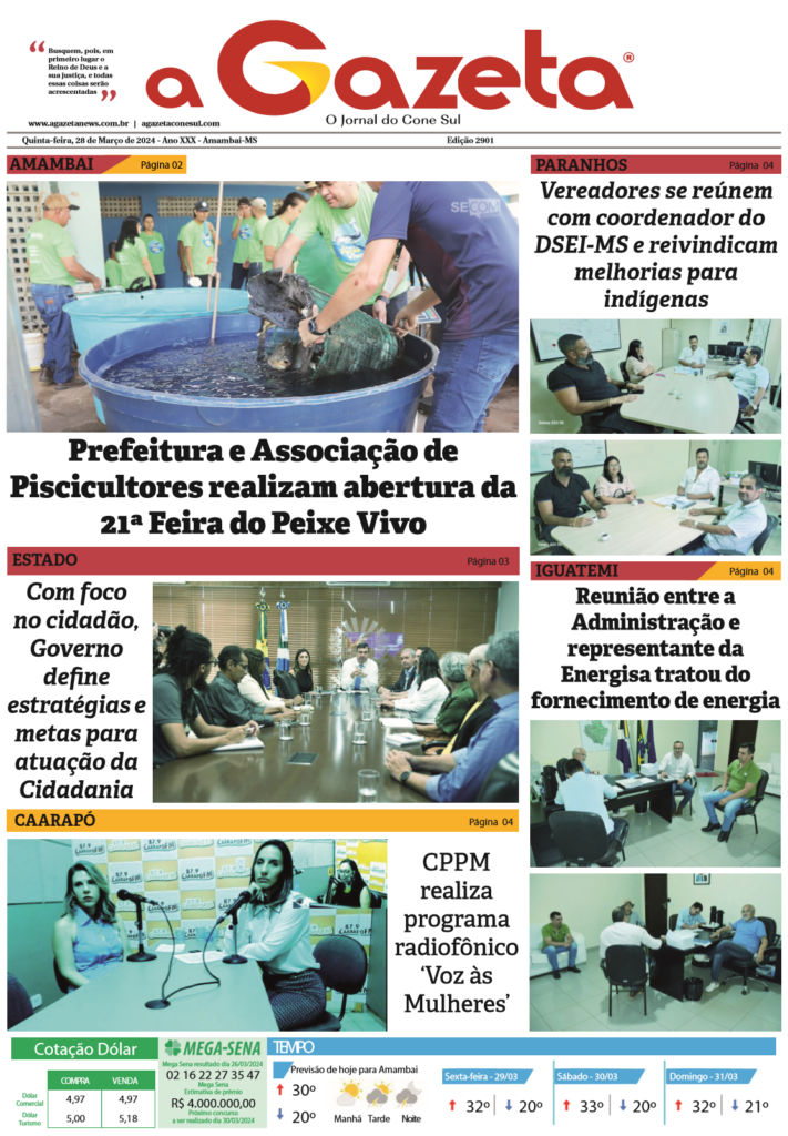 Jornal A Gazeta – Edição de 28 de março de 2024
