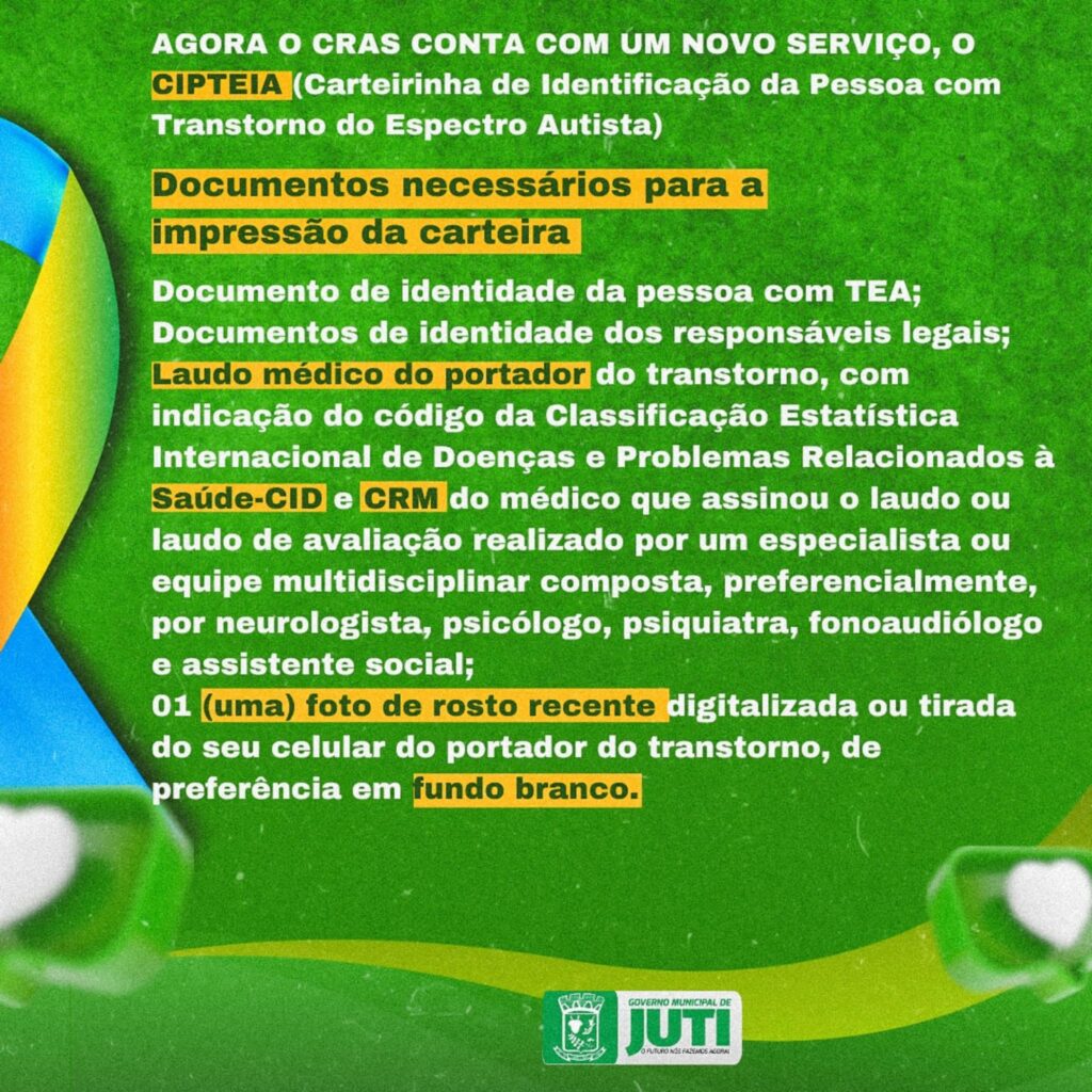 CRAS de Juti passa a oferecer novo serviço destinado a pessoas autistas