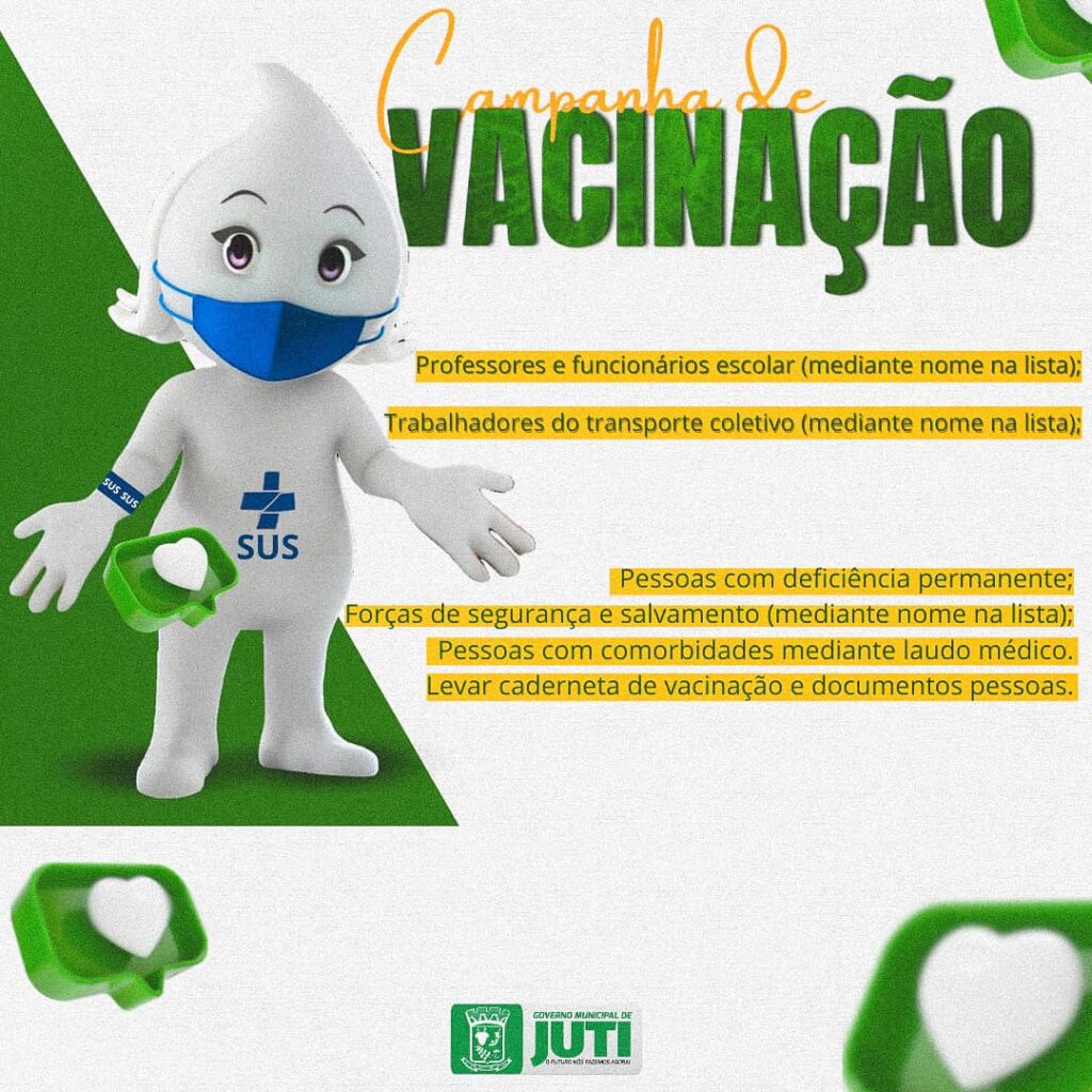 Saúde de Juti realiza Dia D da campanha de vacinação no sábado (13)