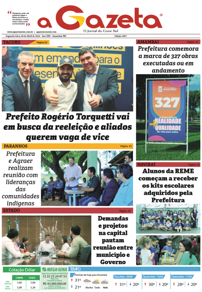 Jornal A Gazeta – Edição de 08 de abril de 2024