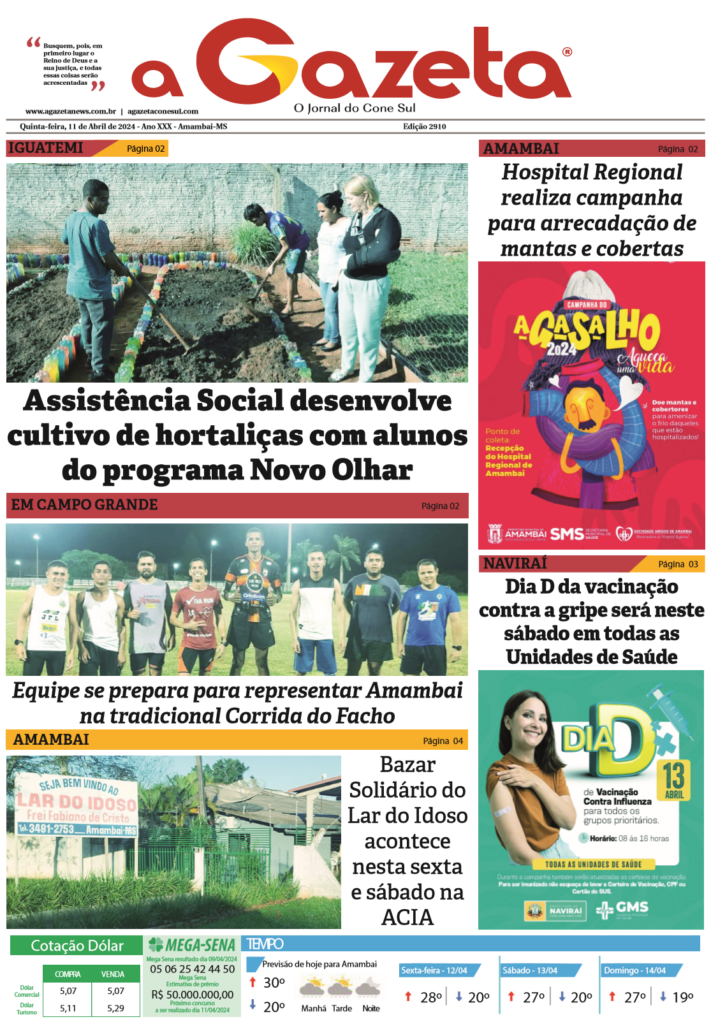 Jornal A Gazeta – Edição de 11 de abril de 2024